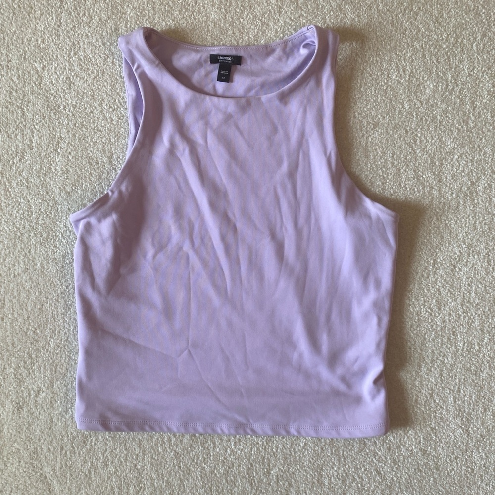 Express Body Contour Light Purple Tank Top